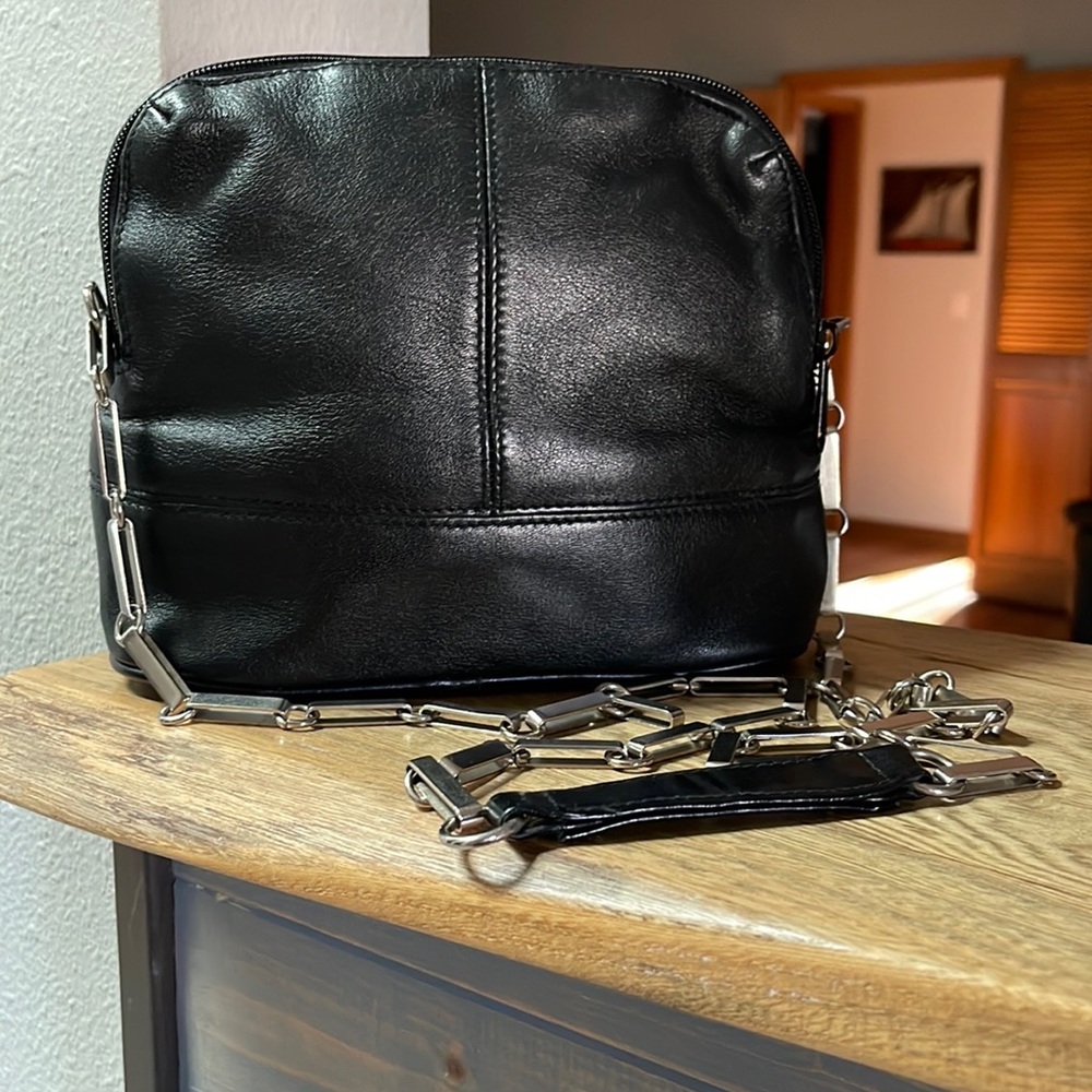 Vintage Studio Imports Black Leather Crossbody